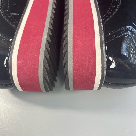 Johnston & Murphy Black and Red Platform Shoes - Picture 11 of 12